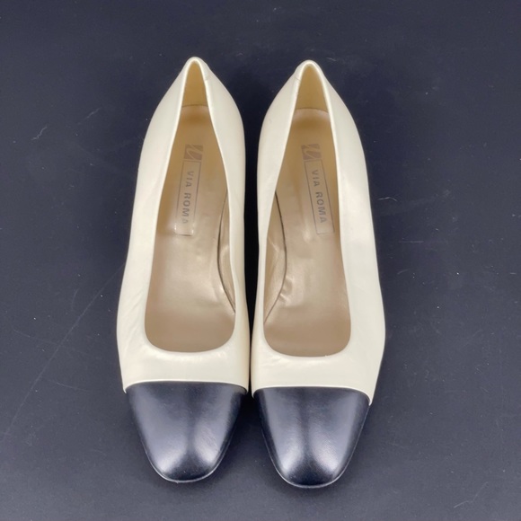 🌀 Via Roma Vero Cucio Made in Italy Size 36.5 - Picture 7 of 10